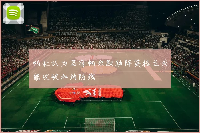 帕杜认为若有帕尔默助阵英格兰或能攻破加纳防线